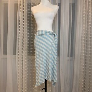 Ella Moss Asymmetrical Blue and White Skirt